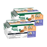 Nutro Wet Cat Food Pat Multipack: Salmon & Tuna; Chicken & Shrimp; 2.64 oz Trays (12 Count, Pack of 2)