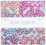 Expressions Batiks Swirl the Rainbow 42 10-inch Squares Layer Cake Riley Blake 10-23565-42