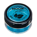 Moon Glitter Biodegradable Eco Glitter Shakers 100% Cosmetic Bio Glitter for Face, Body, Nails, Hair and Lips - 5g - Blue