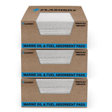 FLASHDRY Marine Oil & Fuel Spill Absorbent Pads - 17.5x 13.5 , Water Repellent, Effective Spill Control, Marine Protection