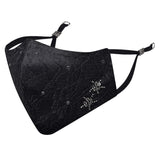 Masq By QOne Starburst 4 Layer, Reusable, With Detachable Chain & Ear Adjusters, AntiBacterial (Bfe>99%) Satin Cloth Face Mask