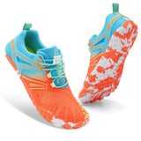 XIHALOOK Womens Quick Dry Barefoot Beach Water Swimming Pool Shoes for River Lake Hiking Kayaking Surfing Orange Blue, 7.5 Women