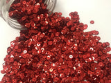 The Design Cart 4 mm Maroon Red Circular Sequins Sitara for Embroidery, Embellishing Handbags, Apparels, Art Craft DIY Kit Pack