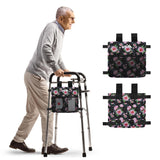 supregear Walker Side Bag, Water Resistant Accessory Basket Pouch for Folding Walkers, Lightweight Hand Free Storage Carrier Tot