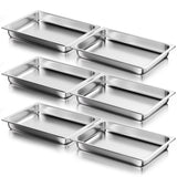 WantJoin Full Size Steam Table Pans, 6-Pack 2.5 Inch Deep Restaurant Steam Table Pans Commercial, Hotel Pan Made of 201 Gauge St