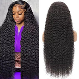 Tagota 34 Inch Deep Wave Lace Front Wigs Human Hair 13x6 HD Lace Front Wigs Human Hair Pre Plucked Brazilian Curly Wig Human Hai
