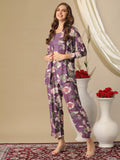 Gosriki Women'S Cotton Blend Printed Ethnic Co-Ord Set (Koa Purple-Gs_S_Purple_Small),Purple,,B0D3BYV5DM