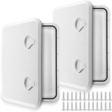 Datanly 2 Pcs Marine Boat Deck Hatch 24 x 14 Boat Access Hatch & Lid, 180 Hinge Strong Recessed Handle for Marine Yacht Rv Truck