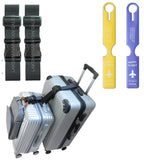 Lakshminarayan Sales 2 Pack Add A Bag Luggage Straps 1.5 X 20 Adjustable Suitcase Belt Hook Straps,2 Pack Silicone Travel Tags
