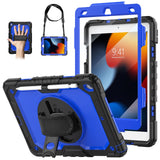 WEGLS Case for iPad 9th/ 8th/ 7th Generation 10.2 with Screen Protector Pencil Holder, 360 Rotating Hand Strap & Stand, Protec