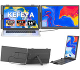 KEFEYA Laptop Screen Extender 14, FHD 1080P IPS Laptop Monitor Extender, Portable Monitor for Laptops 13-17 with USB-C/HDMI Port