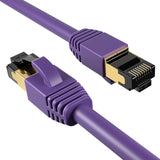 Cables Direct Online Cat8 Purple 50FT SFTP Ethernet Patch Cable 40Gbps 2000Mhz Connection 26AWG Shielded Copper RJ45 Connectors