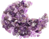 500 pcs Natural Chip Stone Beads, Amethyst 5-8 mm Irregular Gemstones Healing Crystal Loose Rocks Bead Hole Drilled for Jewelry