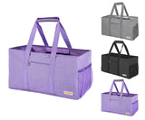 Extra Large Utility Tote Bag Reusable Grocery Bags Foldable Heavy Duty, Purple, 1 piece