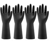Bamllum 4 Pairs Rubber Kitchen Dishwashing Gloves - Reusable Household Cleaning Gloves for Washing Dishes and Cleaning Tasks, Fl