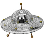 Valentines-Day Gift UFO-Shaped Disco-Ball Home-D cor - Mirror Decorations for Table, Desk, Home, Party, Bar, Disco Spaceship UF