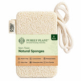 Purely Plant Loofah Dish Sponge 6 PackNon Toxic, 100% Plastic Free, Compostable & Biodegradable Premium Kitchen Scrubber, Plant