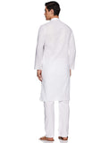 Manyavar Men'S Cotton Kurta & Pyjama Set, White - Xx-Large (M201002-101)