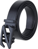 Zacharias MenS Artificial Leather Autolock 35 Mm Belt (Gr98_Black02) (Pack Of 1)