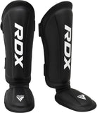 RDX Shin Guards Kickboxing Muay Thai, SATRA SMMAF Approved, Premium Maya Hide Leather, Leg Instep Protection Pads, MMA Martial A