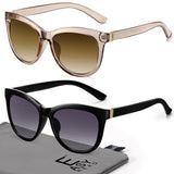 EASY READ 2 Pack Cateye Bifocal Reading Sunglasses for Women,Fashion Outdoor Sun Readers UV Protection(Magnification 3.50, Black