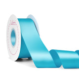 Laferri Turquoise Satin Ribbon Double Faced,1-1/2 X 25 Yards,Fabric Ribbon Use for Gift Wrapping DIY Craft Floral Bouquets Weddi