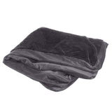 Furhaven Replacement Dog Bed Cover Plush & Velvet L Shaped Chaise, Machine Washable - Platinum Gray, Jumbo Plus (XX-Large)