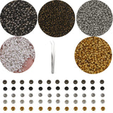 Pamir Tong 5000pcs 2mm Assorted Round Crimp Beads, Copper Rondelle Space Stopper Beads Clamp Ends Metal Bead Spacers for DIY Jew