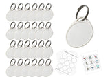 Lucky Line Round Label-It Plastic Tags, 25 Pack (25129), White
