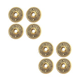 Renovators Supply Manufacturing Pair of Victorian Rosette Antique Brass Cabinet Door Knob Rosette 2.5 Dia. Round Decorative Knob