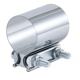 Vitonsbay 2.75 Inch Exhaust Clamp,2 3/4 In Butt Joint Exhaust Muffler Pipe Band Clamp Sleeve Coupler Stainless Steel(1PCS)