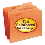 Smead 12534 File Folders 1/3 Cut Reinforced Top Tab Letter Orange 100/Box