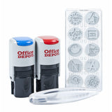 Office Depot SelfInking Teacher Kit, Blue/Red, 032541