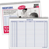 Rediform 9G620 Visitors Log Book,1000 Entries,Wire,50 Pgs,11Inch x81/2Inch ,White