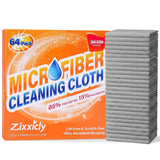 ZIXXICLY Microfiber Cleaning Cloth,300GSM 64 Pack 12.8inch x 12.8inch Gray