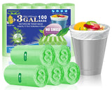 OKKEAI 3 Gallon Small Trash Bags 100 Counts Small Trash Can Liners Garbage Bags Mini 10L Wastebasket Bin Liners Bags for Bathroo