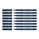 Pictus Fineliners, Wallet, 8 Pieces, Black Ink, Assorted Sizes