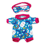 Casdon Build-A-Bear Workshop Night Time Onesie Toy Clothes Pack. 4 Mix-and-Match Toy Outfits Includes Pajamas, Cute Hoodies, Sum