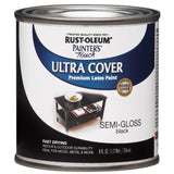 RustOleum 1974730 Painters Touch Enamel Latex Paint, Half Pint, SemiGloss Black 8 Fl Oz (Pack of 1)