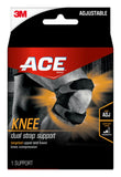 ACE Dual Strap Knee Support Soothing Gel Pads Deliver Targeted Pressure on Your Sore Tendons, Adjustable, Black, 1 Pack