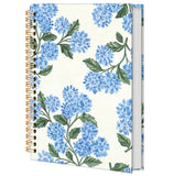 KRHFG Hydrangea Floral Spiral Notebook, Hydrangea Gifts,Blue Watercolor Aesthetic Flower Notebooks for Office Supplies, 5.5x8.3