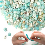 XIANNVXI Amazonite Beads, Natural Chip Stone Beads 400Pcs Crystal Bead 5-8mm Irregular Healing Crystal Loose Rocks for DIY Jewel