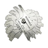 RIVERWELD 7 piece Fillet Weld Set Gage MG-11 Rl Gauge Depth Gauges Welding Inspection Test Ulnar Marks Metric Checking Fillet Le