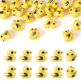 FASHEWELRY 20Pcs Yellow Duck Beads 3D Animal Ceramic Beads Handmade Cute Porcelain Spacer Bead for Bracelet Earring Necklace Jew