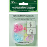 Clover 3033 Quick Locking Stitch Marker Set Multicolor, 3 Height x 3 Length x 1.2 Width