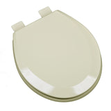 Bath D cor 1F1R5-01 Premium Molded Wood Round Toilet Seat with Adjustable Hinge & OSG, Bone