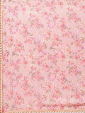 Womanista Womens Floral Printed Poly Georgette Saree With Moti Lace (Tkim740_Pink)