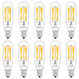 Raheem T8 LED Bulb, E12 Dimmable LED Bulb, 110v 600Lumens 3000k 60W Equivalent, Clear Glass Tubular Light Bulb, Best Replacement