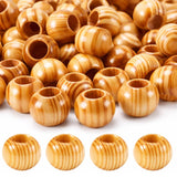 WILLBOND 130 Pieces Macrame Wooden Beads 10mm Hole Loose Beads with Hole for Macrame Making Kits Supplies Jewelry Bracelet Makin