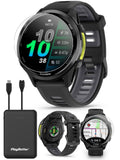PlayBetter Garmin Forerunner 970 (Carbon Gray DLC Titanium/Black Translucent) Premium GPS Running & Triathlon Smartwatch Bundle